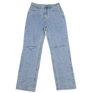 Princess Polly Holland Jeans Distressed High-Waist Size 8 Color Denim